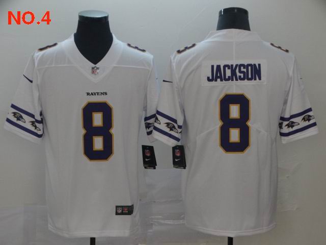 Men's Baltimore Ravens 8 Lamar Jackson Jesey NO.4;